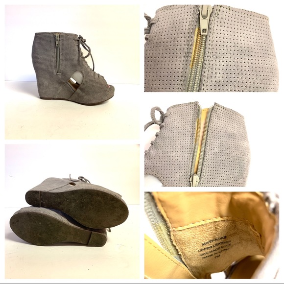 Jeffrey Campbell Perforated Wedge Peep Toe Bootie - Picture 8 of 8